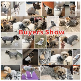 Idepet Pet Dog Classic Sweater, Fleece Coat for Small,Medium,Large Dog,Warm Pet Dog Cat Clothes,Soft Puppy Customes 2 Color (XL, Grey)