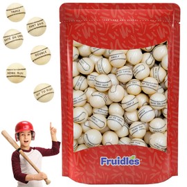 Baseball Gum Balls Fruit Flavored, Candy Gum Buffet Treats, Machine Size Refills, Kosher Certified Parve, 1" Inch (1 Pound)