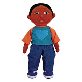 Excellerations 19 inch Soft Body Doll, African American Boy, Removeable Clothing Cuddle Buddy, Kids Toy, Educational Toys, Baby Doll, First Doll (Item # CUDAAB)