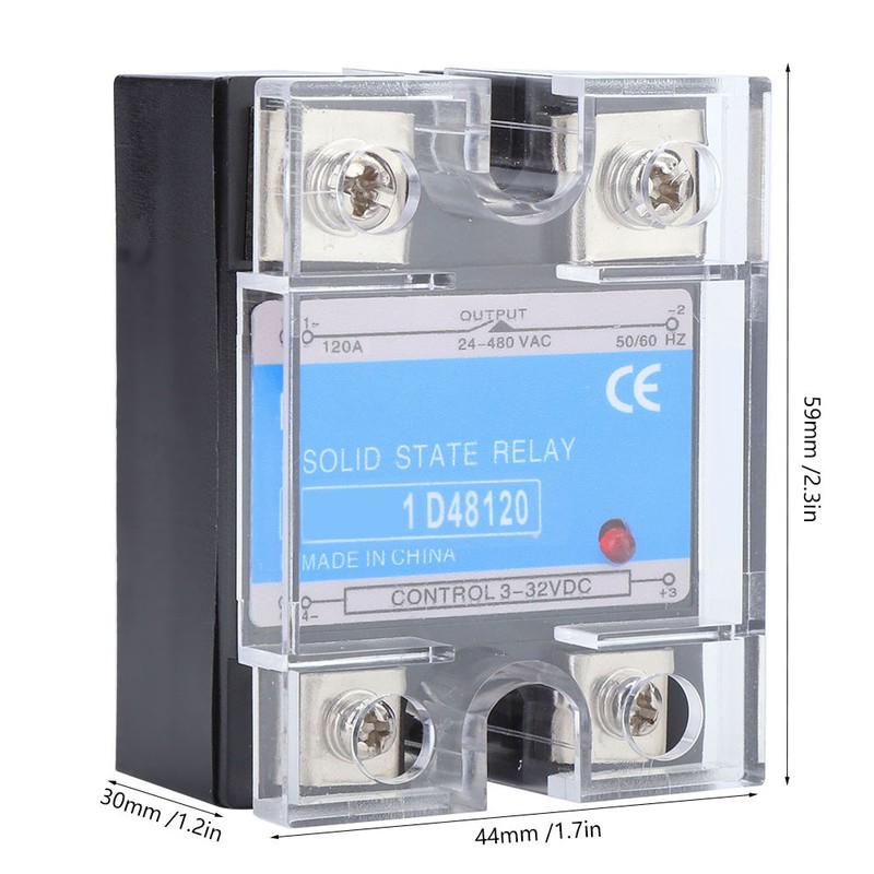 Solid State Relay 3-32VDC Input 24-480VAC Load DC AC SSR