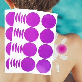 BSITSSS Pack of 48 UV Stickers, UV Stickers for Sun Protection Skin, UV Sun Stickers for Sunscreen Reapply, UV Sunscreen Stickers, Reapply Reminder for Children and Adults