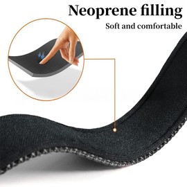 Reflective dog collar with neoprene padding inside, adjustable dog collar with safety locking dog collar for puppies, small dogs, medium dogs, large dogs (L, black)