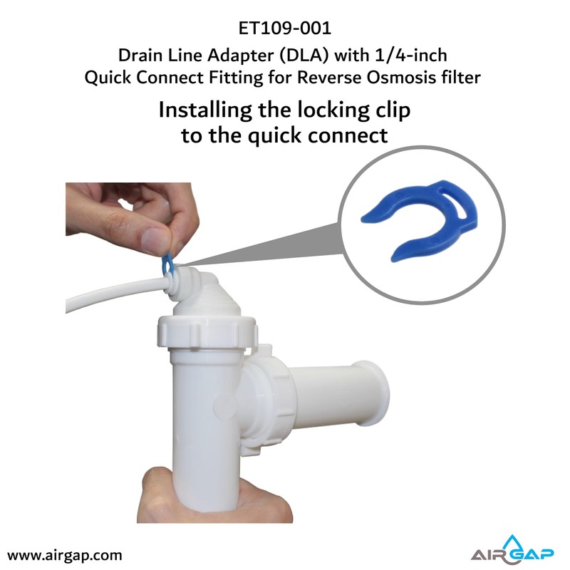 Drain Line Adapter (DLA) with 1/4-inch Quick Connect Fitting for