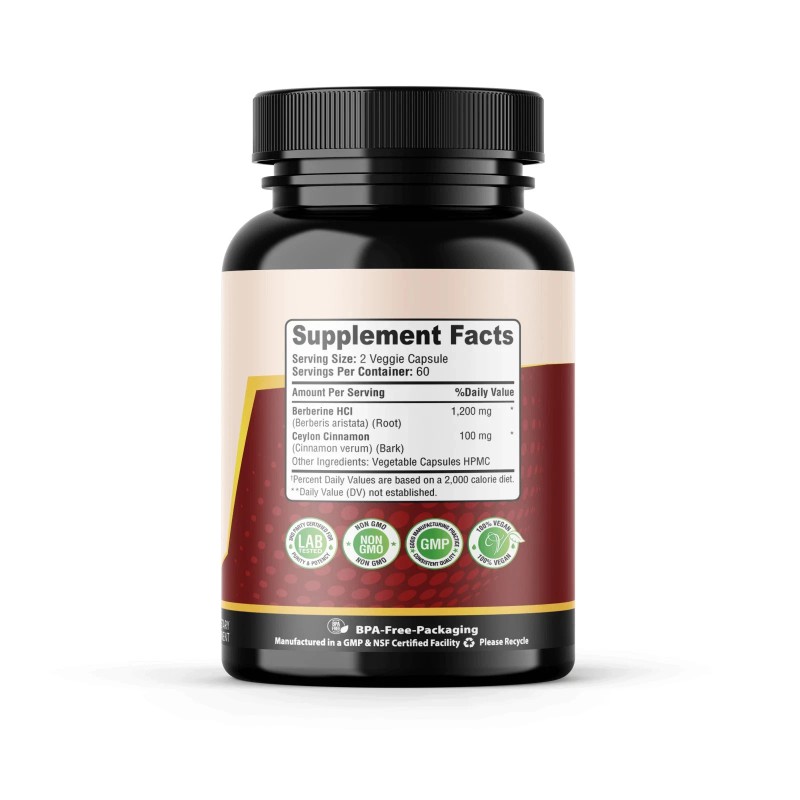 Berberine HCl & Ceylon Cinnamon â€“ 1,300mg | Organic |