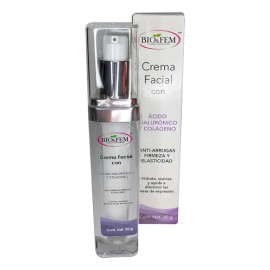 Crema Facial Biofem Ácido Hialurónico Colágeno Anti-envejecimiento 30g