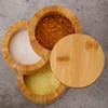 Home 3 Tier Bamboo Wood Container 3 Tier Seasoning Container