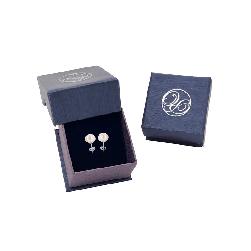 White 8-9mm AAA Quality Freshwater 925 Sterling Silver Cultured Pearl