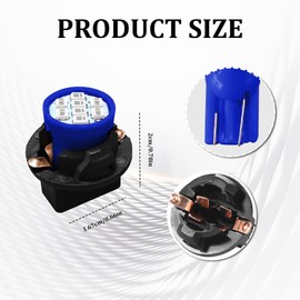 Lyxheth 10PCS T10 194 168 LED Dash Instrument Light Bulbs with Twist Lock Socket, Dashboard Light, Bright Panel Gauge Cluster Dashboard Bulb, 8-SMD LED Car Replacement Bulbs for Cars (Blue)