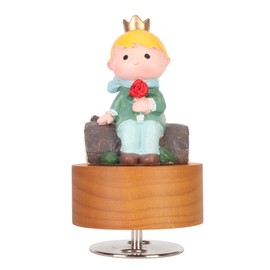 Rotating Music Box Exquisite Wind Up Music Boxes with Metal Turntable for Living Room Bedroom