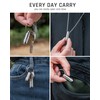 TISUR Titanium Small Pill Case,Mini Single Keychain Pill Holder Portable
