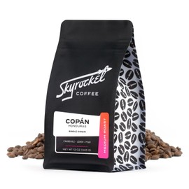 Skyrocket Coffee - UNIQUELY ROASTED | Honduras | Medium Roast | Organic | Mold & Mycotoxin Tested | Whole Bean| Low Acid | Single Origin | Premium Coffee |12 Ounce Bag | Flavor Notes of Chamomile, Lemon, and Pear.