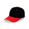 ZH Adjustable Plain Baseball Caps (Lot of 12), Unisex, Black/Red