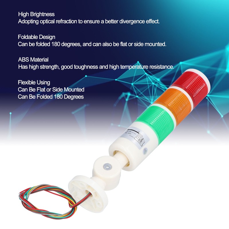 BERM Signal Tower Always Bright 3 Colour LED Light Foldable