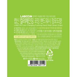 Rapsin [Earn 2,000p for photo review] Rapsin Color Changing Green Grape Hand Wash Refill 450ml x 4 / 랩신 [포토리뷰 2,000p 적립]랩신 컬러체인징 청포도 핸드워시 리필 450ml x 4개