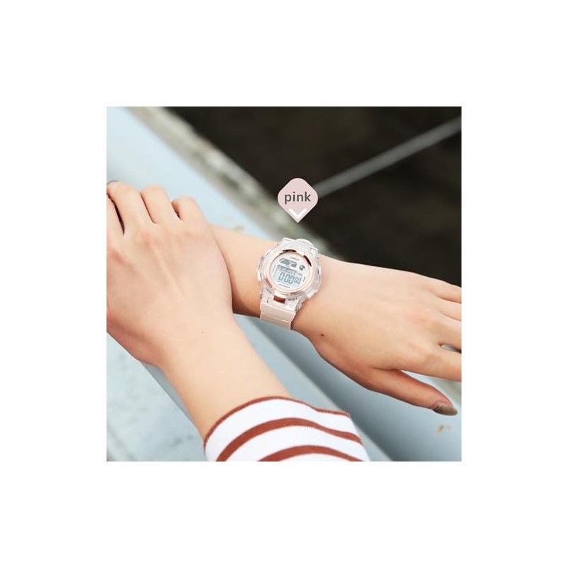 [Co., Ltd] J-Axis CF2C0009 7 Color Digital Wristwatch, Gray, gray