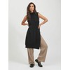 Vila Women's Viril Long S/L Knit Vest-Noos Dress, black