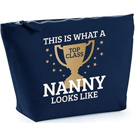 Hippowarehouse This is What a Top Class Nanny Looks Like printed make up cosmetic wash bag 18x19x9cm
