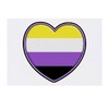 'Nonbinary Pride Heart' Temporary Tattoo - Water Resistant, Skin-Safe, Non-Toxic