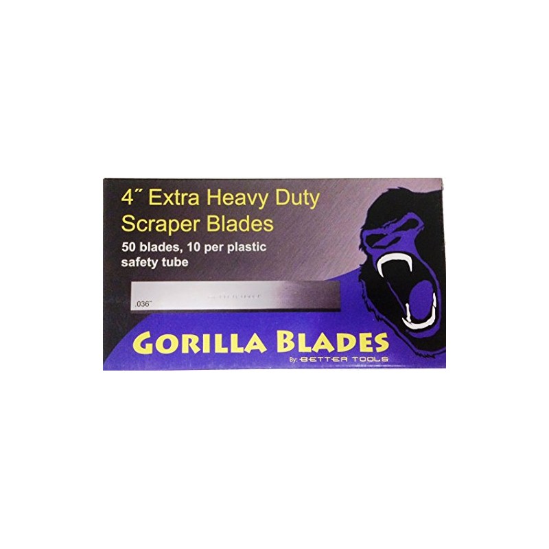 Better Tools 4" Extra Heavy Duty Scraper Blades - .036"
