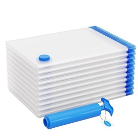 Casaphoria 10 Jumbo Vacuum Storage Bags - Space Saver Bags with Hand Pump for Clothing,bedding storage Cedar Blocks, Mattress, Moving - Efficient Storage Solution