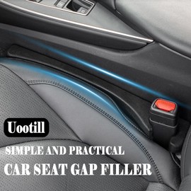 Uootill Car Seat Gap Filler Set of 2,Seat Gap Organizer, No Drop Seat Guard,2025 New Car Seat Side Gap Filler Organizer, Drop Seat Guards for Cars (Black 2Pcs)