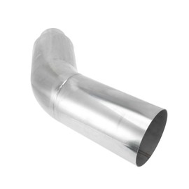 Motoforti 4" Inlet 6" Outlet Diesel Exhaust Elbow Tip 23" Inch 585mm Overall Length Silver Tone T304 Stainless Steel Turn Down Tailpipe Tip Surface Polishing Chrome Mandrel Bend Elbow Tube