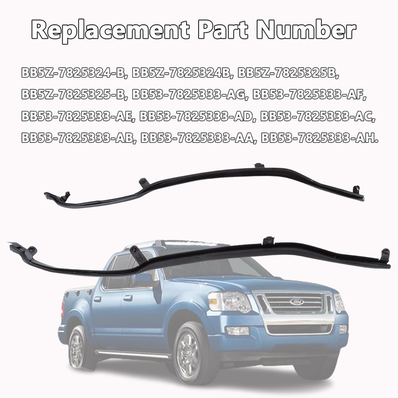 Door Front Weatherstrip RH LH Pair Compatible with Ford Explorer