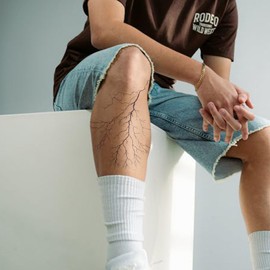 7-14 Days Long-Lasting Lightning Bolts Temporary Tattoos – Realistic & Waterproof Large Thunderbolt Semi Permanent Tattoo Stickers for Adults by WEEKINK