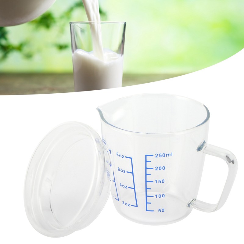 Heat Resisting Glass Measuring Cup Milk Scale Measuring Jug with