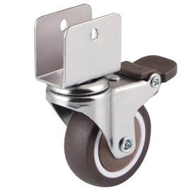 Skelang 4 Pcs Swivel Castor, U-Shaped Plate Silent Wheel 50mm, TPE Caster for Stand, Crib, Total Load Capacity 108kg