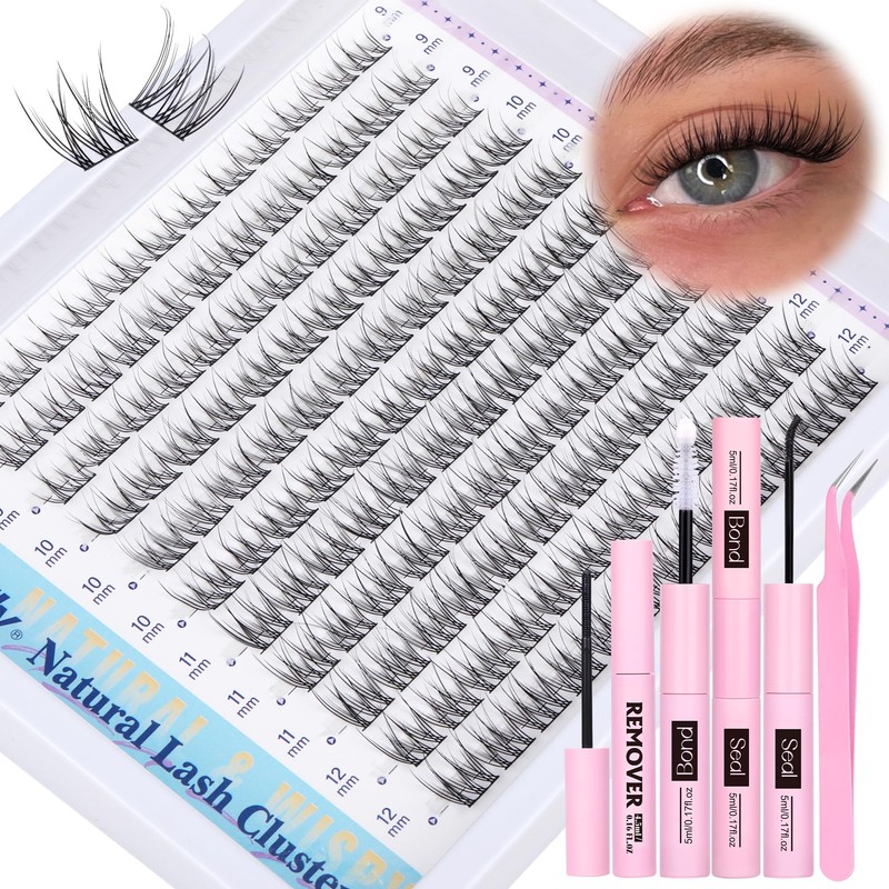 Natural Lash Clusters Kit DIY Lash Extension Kit Wispy Eyelash