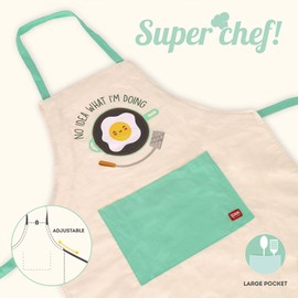 Legami Super Chef Cooking Apron, Beige, One Size, beige