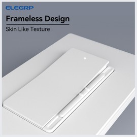 ELEGRP Digital Slide Dimmer Light Switch, Dimmer Switch with Decorative Frameless Design Wallplate for LED/CFL, Incandescent,Halogen Bulbs, Single Pole/3-Way, UL Listed, 10 Pack, Matte White