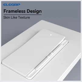 ELEGRP Digital Slide Dimmer Light Switch, Dimmer Switch with Decorative Frameless Design Wallplate for LED/CFL, Incandescent,Halogen Bulbs, Single Pole/3-Way, UL Listed, 10 Pack, Matte White