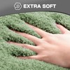 RUN HELIX Bathroom Mat 50x50cm U-Shape, 0.8inch Fluffy Long Hair