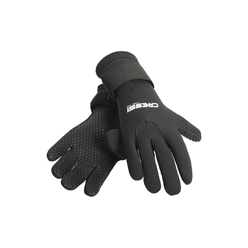 Cressi Black Neoprene Gloves Resilient - Neoprene 3mm Diving Gloves