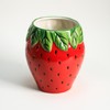 Bicuzat Strawberry Shaped Ceramic Kitchen Utensil Holder, Large Cooking Utensil
