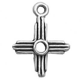 Auntie's Treasures Sterling Silver Womens 18" 1mm Box Chain Mini Zia Sun Symbol Pendant Necklace