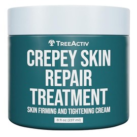 TreeActiv Crepey Skin Repair Treatment  Anti-Aging  Anti-Wrinkle  Organic Ingredients for Face, Neck, Chest, Legs  Arms  Hyaluronic Acid, Alpha...    