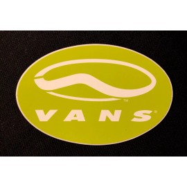 Van's VANS SHOE STICKER LIME GREEN/WHITE 4” x 2 1/2”
