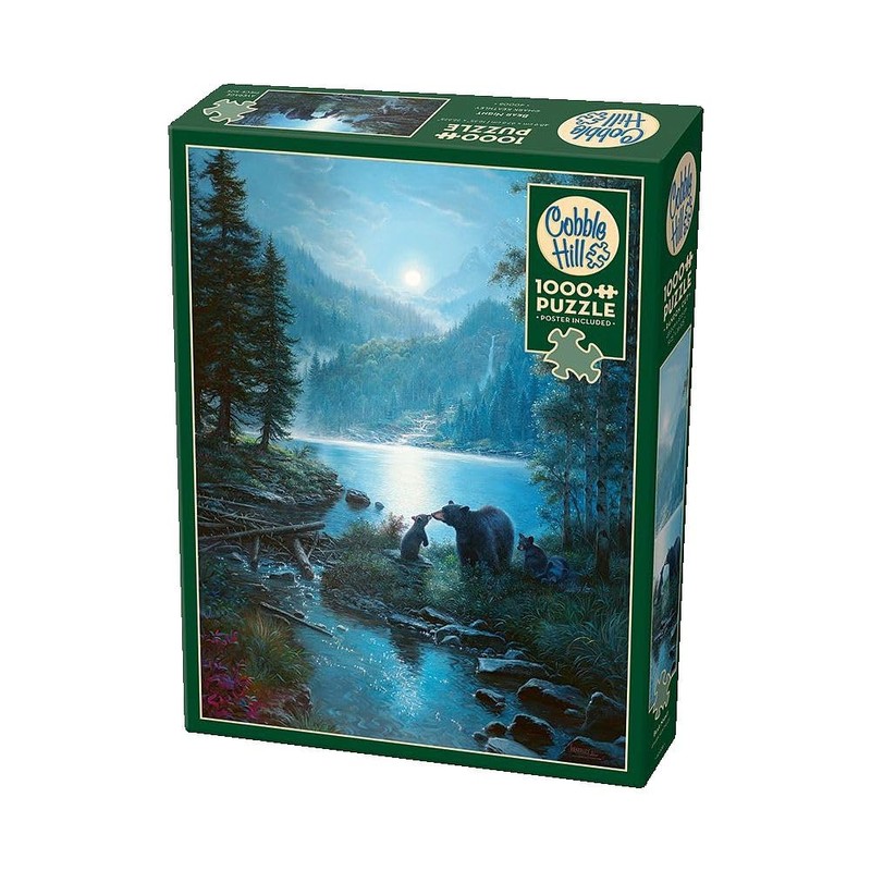Cobble Hill 1000 Piece Puzzle - Bear Night - Sample