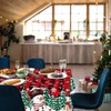 Christmas tablecloth, Christmas tradition tablecloth for kitchen, dinner, tabletop, decoration,