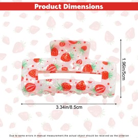 Strawberry Hair Claw, Strawberry Claw Clip, Fruit Clips, Summer Fruit Hair Clips