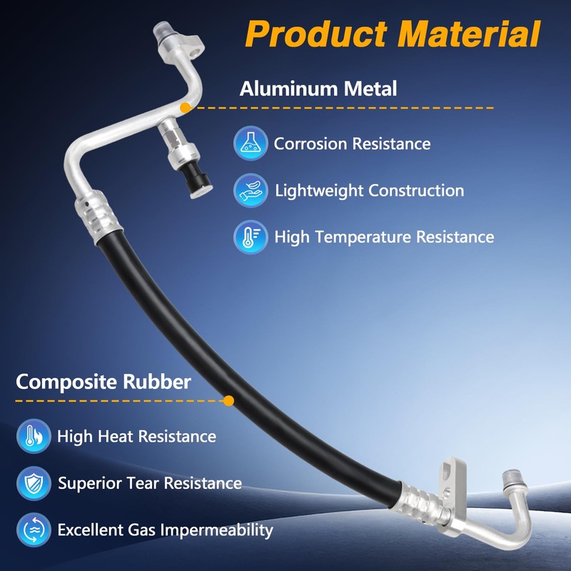 FUSCH Air Conditioning Compressor and Condenser Hose Assembly Compatible with