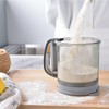 Jeanoko Baking Sifter Cup, Handheld Flour Sifter Uniform Sieve Holes