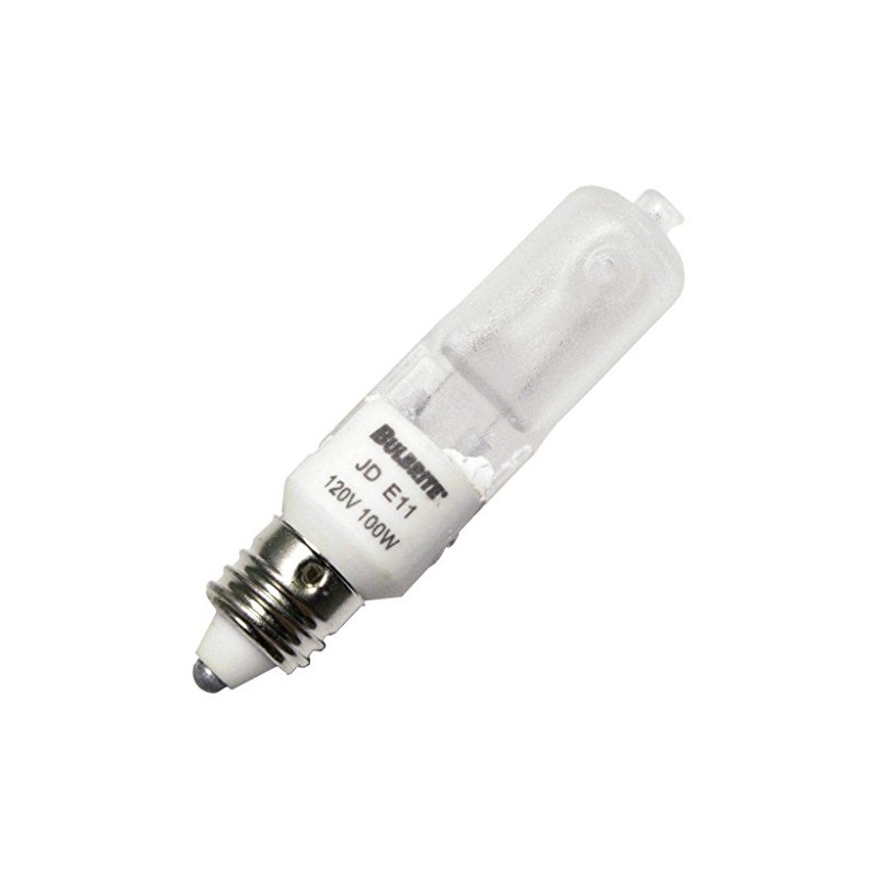 Bulbrite Q100FR/MC 120-Volt Halogen JD Type Mini-Candelabra E11 Bulb, Frosted,