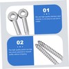 Hohopeti 6pcs Heavy Duty Eye Bolt Screws Set Self-Tapping Wood