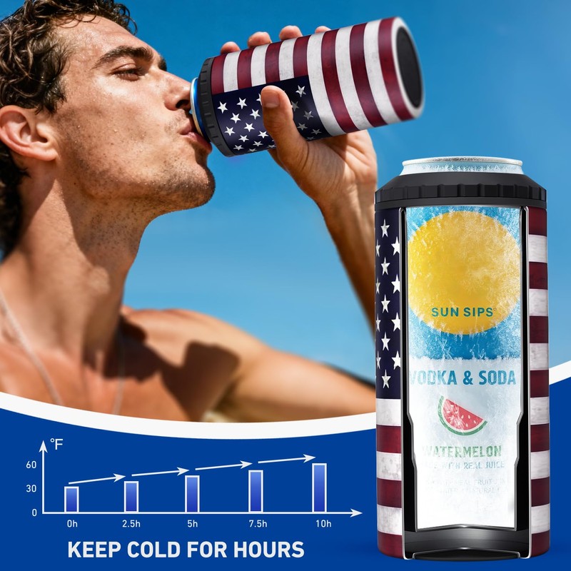3 in 1 Slim Can Cooler for 12 OZ Skinny