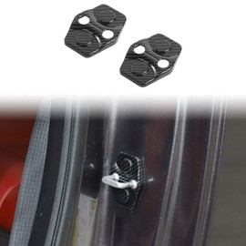 Voodonala for Challenger Carbon Fiber Door Lock Covers Cap Protection Embellishment Trim for 2012-2024+ Dodge Challenger Exterior Accessories ABS 2pcs