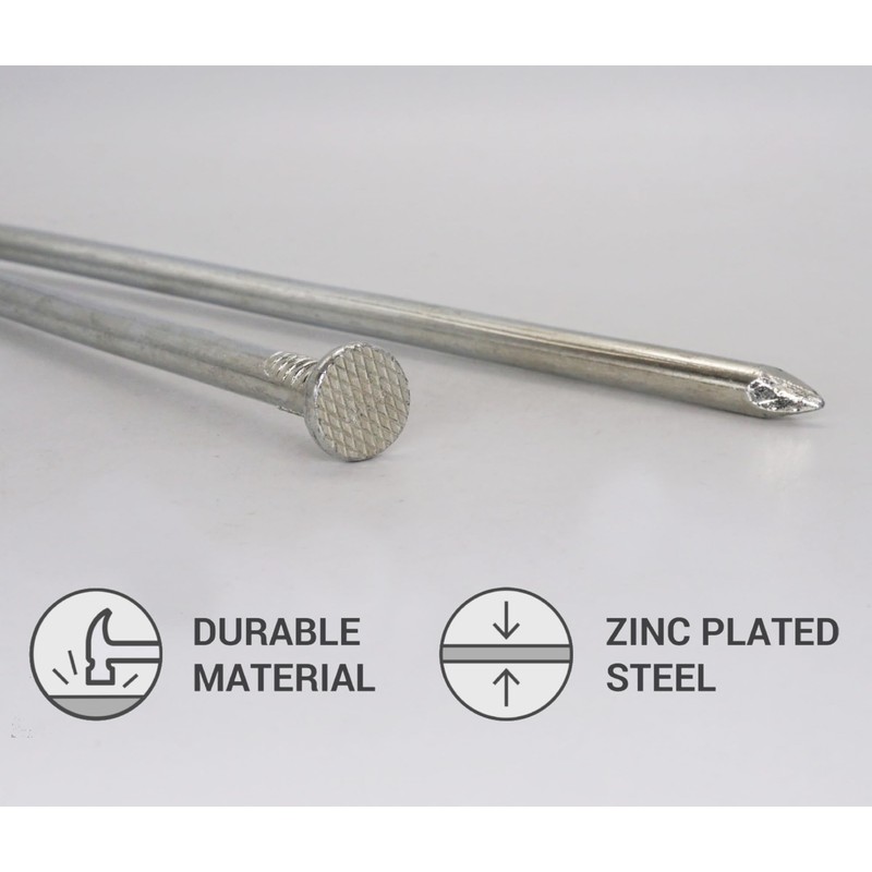 SKIR'CO (Pack of 6) Galvanized Construction Nails 8.0 x 300mm